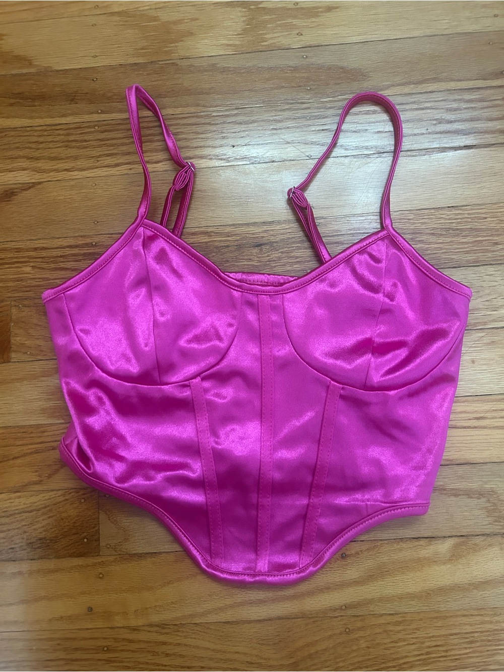 SHEIN metallic bright pink top/skirt/dress lot